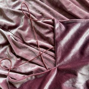 Forever 21 Pink Crushed Velvet Skater Dress